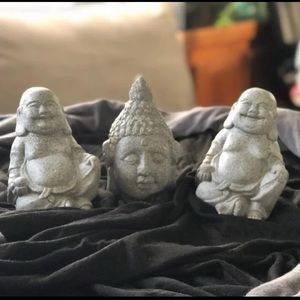 3 Buddha Statues Zen Garden / Home